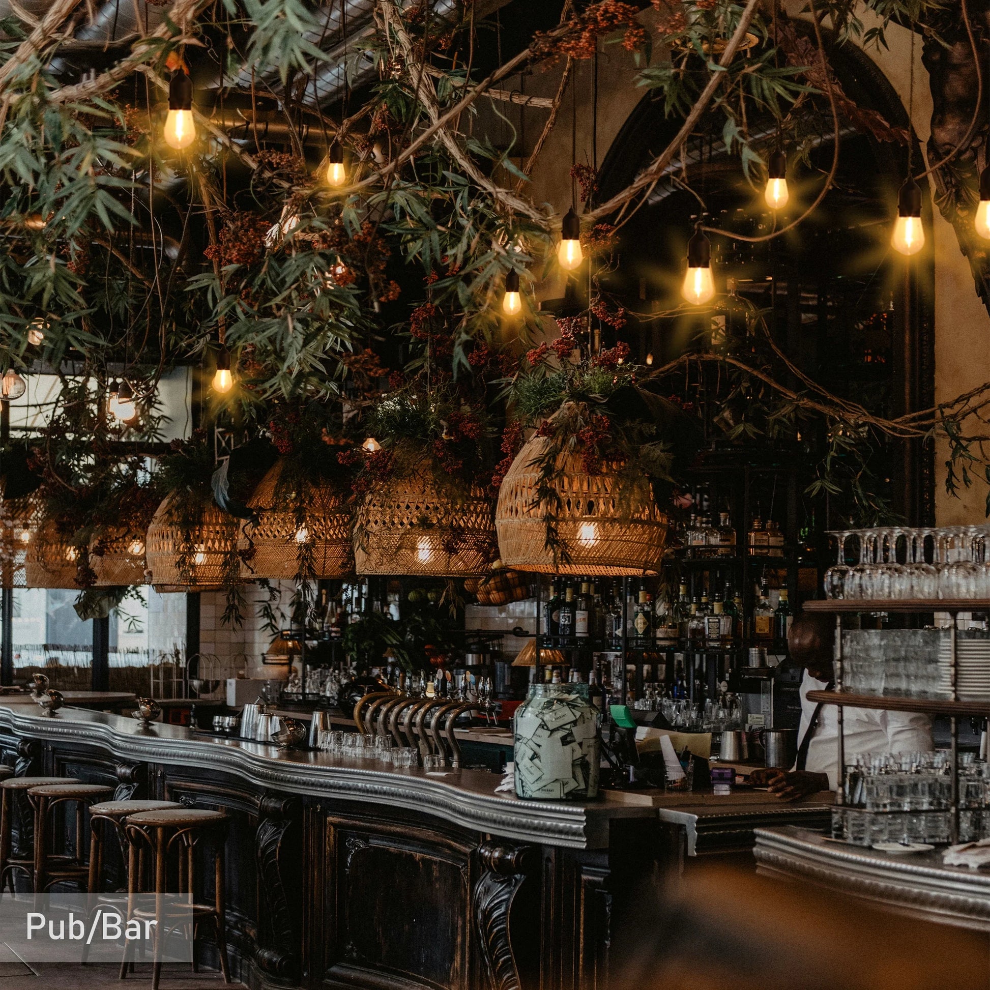 (2 Pack)  24-Foot Outdoor Commercial String Lights, 12 Shatterproof LED Bulbs, Indoor/Outdoor Use