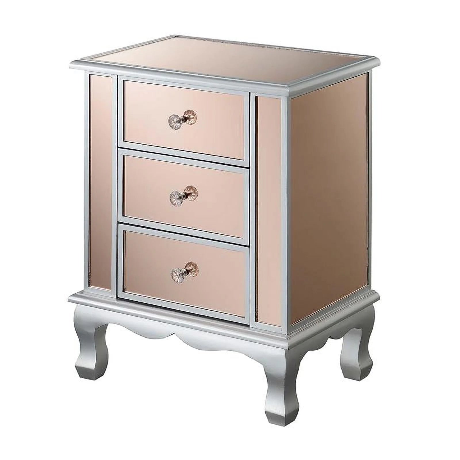 Gold Coast Vineyard 3-Drawer Mirrored End Table