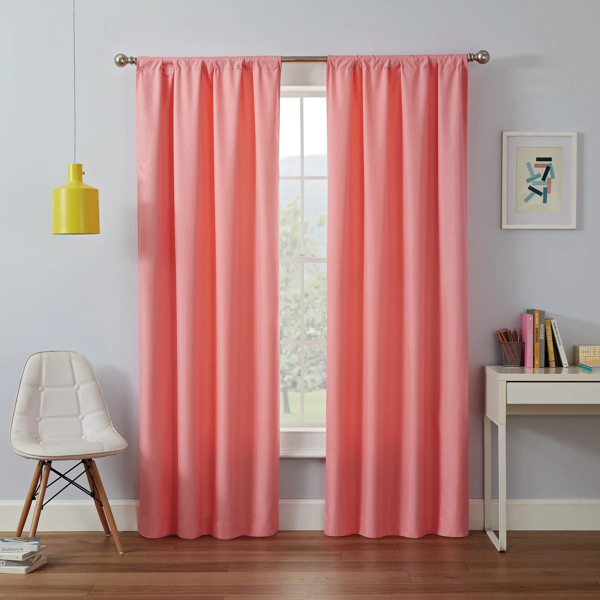 Kendall Modern Blackout Curtains, 63 in Long X 42 in Wide, Purple, Sold as a Single Curtain Panel