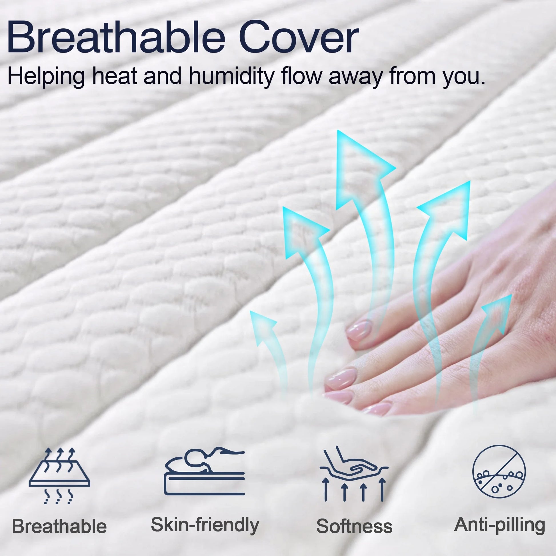 Queen Mattress 12 Inch, Memory Foam & Innerspring Queen Size Mattress