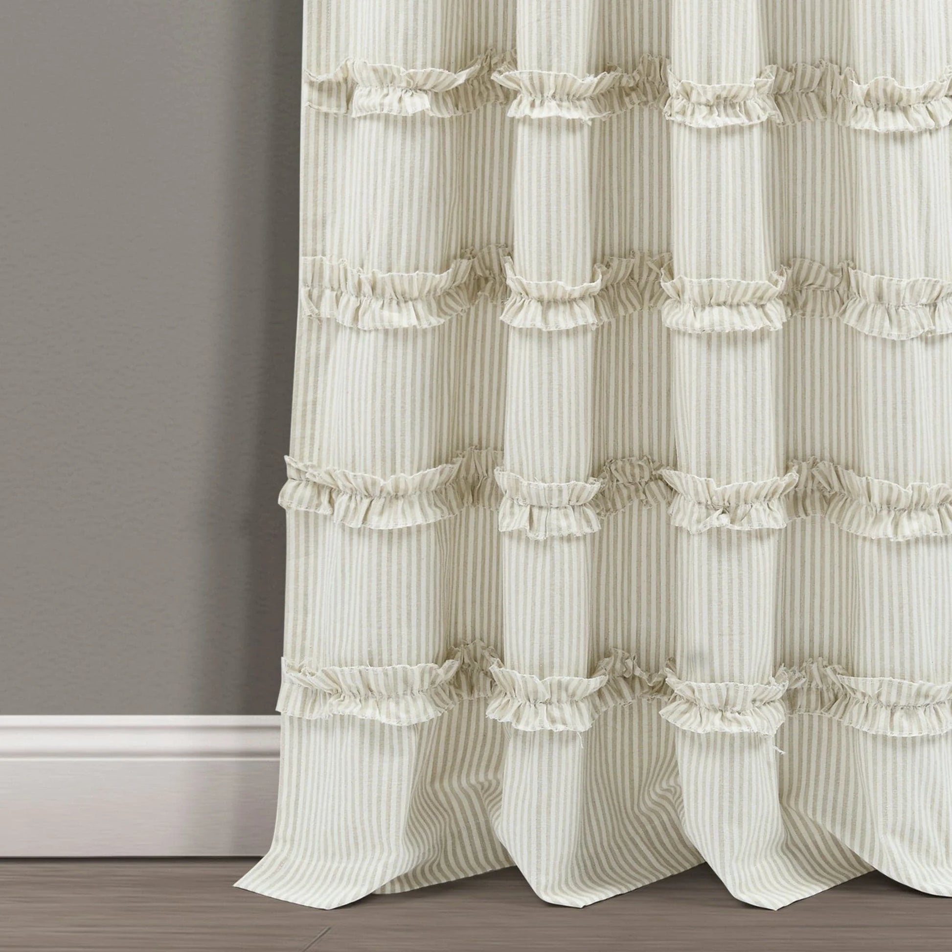 Tucker Stripe Window Curtain Panels - Gray - 84 X 40