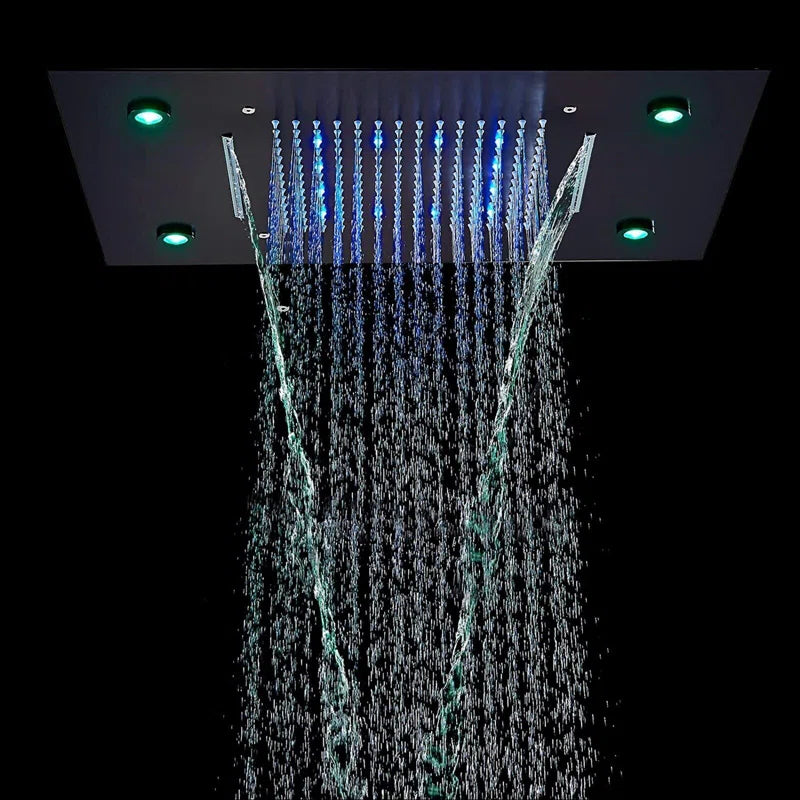 Rain Fixed Shower Head 2.5 GPM GPM with Self-Cleaning