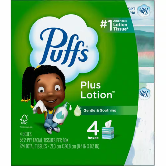 Lotion Facial Tissue (56-Count)