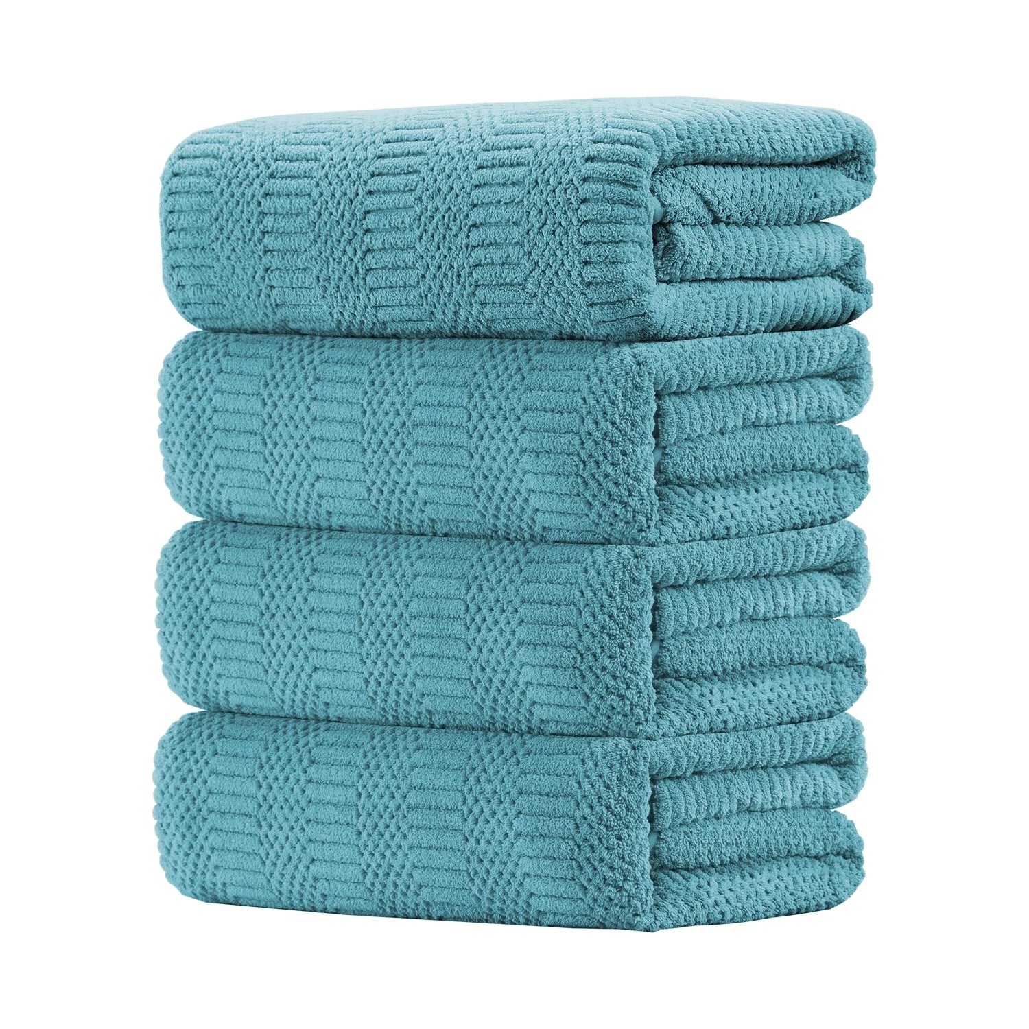 Bathroom Towel Set Dark Gray 4-Piece 700GSM Ultra Microfiber Bath Towel Set for Adult, Child and Senior