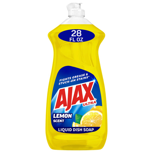 Ultra Liquid Dish Soap, Lemon Scent, Super Degreaser, 28 Fluid Ounce