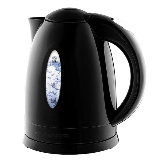 Electric Kettle Hot Water Heater 1.7 Liter - BPA Free Fast Boiling Cordless Water Warmer - Auto Shut off Instant Water Boiler for Coffee & Tea Pot - Black KP72B