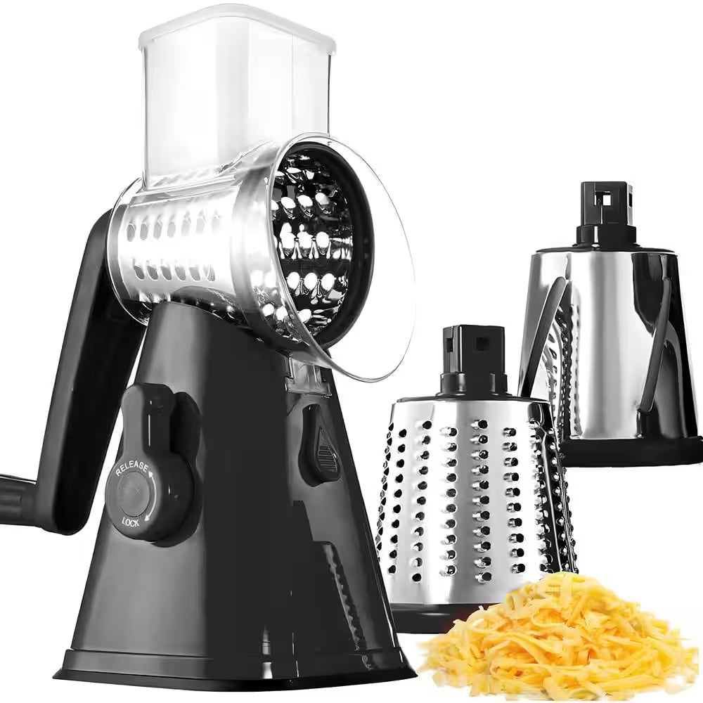 Signature Series Multi Slicer Pro 3 In. 1 Spinning Rotating Mandoliner and Countertop Food Slicer Grater