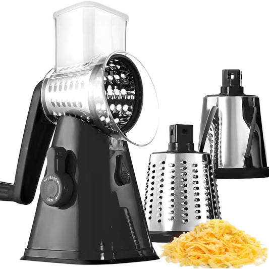 Signature Series Multi Slicer Pro 3 In. 1 Spinning Rotating Mandoliner and Countertop Food Slicer Grater
