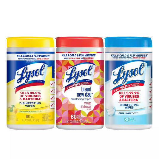 240-Count Lemon Lime, Crisp Linen, & Mango Variety Scent Multi-Surface Disinfecting Wipes(3-Pack)