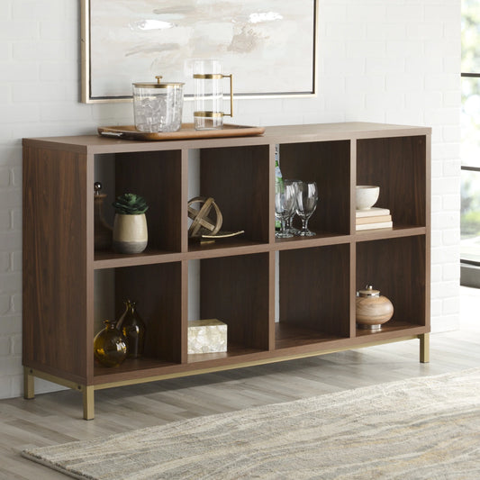 8-Cube Organizer with Metal Base, Vintage Walnut