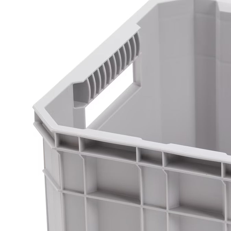 Grey Heavy Duty Stackable Tote Medium 8.5 -Gallons ( 34 -Quarts ) 