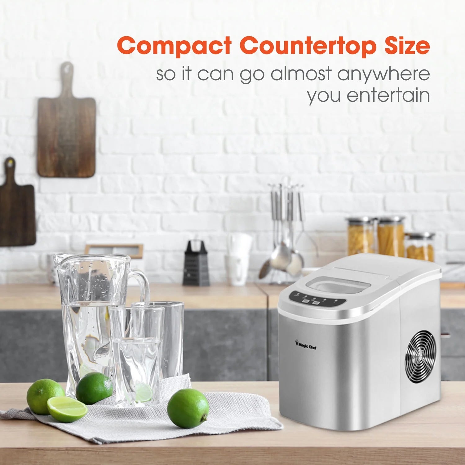 Brand - New Model MCIM22SV 27 Lb. Capacity Portable Ice Maker (Silver) Bullet Ice Cubes
