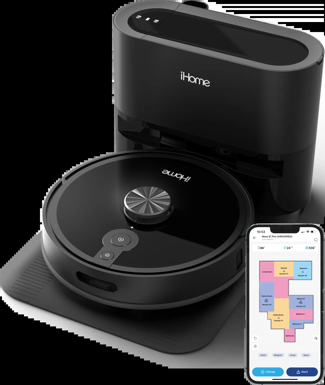 Autovac Nova S1 Pro Self Empty Robot Vacuum, LIDAR Mapping, 150 Min Runtime, Strong Suction, New