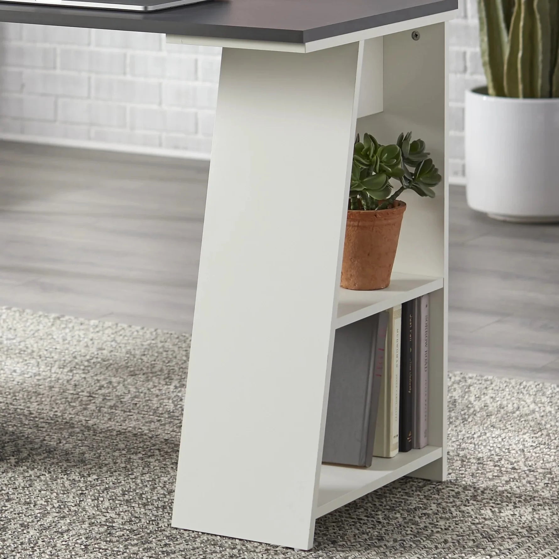 Como Writing Desk with 3 Storage Drawers, Multiple Colors