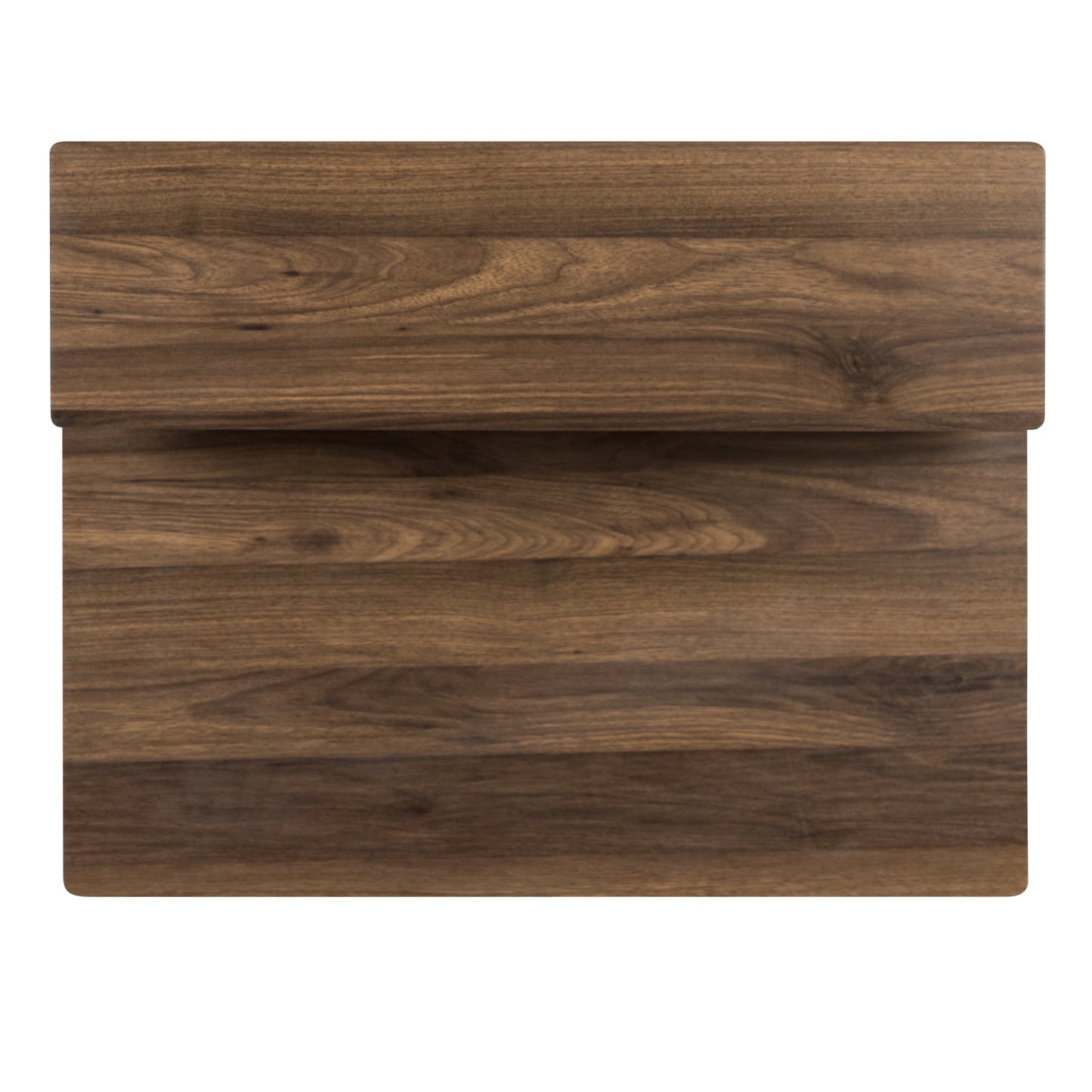 Clifton Rustic Walnut Computer Desk with Top and Lower Storage Shelves