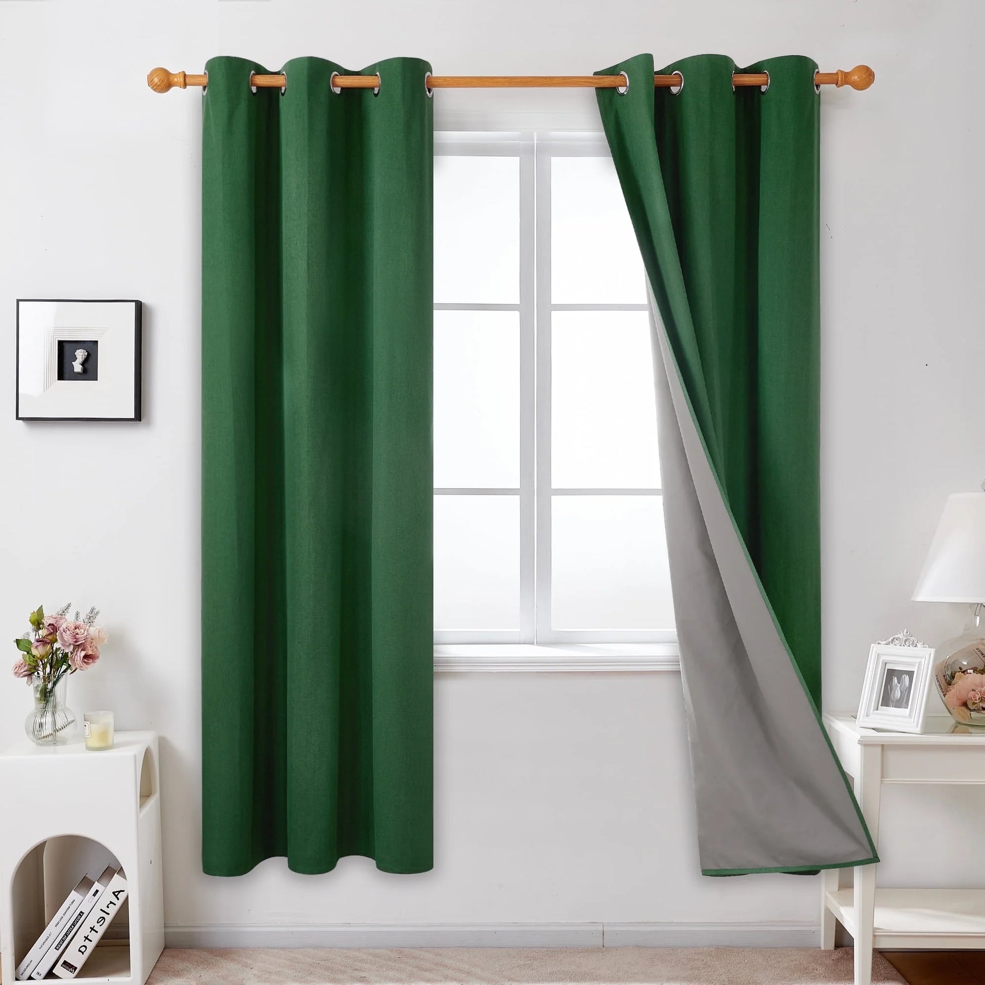 Total Blackout Curtains 2 Panels, Grommet Curtains Total Light Blocking Curtain, Soundproof Curtains for Bedroom (Khaki, 42W X 95L Inch)